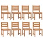 Juego de comedor para jardín 9 piezas madera maciza de teca en Conjuntos de jardín | Comprar online en Foru.es