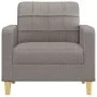 Sillón de tela gris taupé 60 cm de vidaXL, Sofás - Ref: Foro24-359082, Precio: 154,50 €, Descuento: %