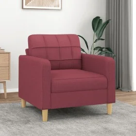 Sillón de tela rojo tinto 60 cm de vidaXL, Sofás - Ref: Foro24-359081, Precio: 138,80 €, Descuento: %