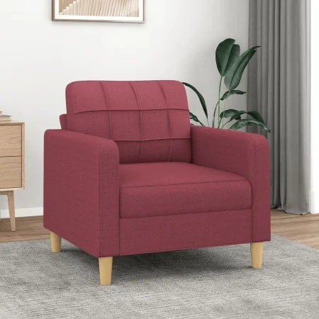 Sillón de tela rojo tinto 60 cm de vidaXL, Sofás - Ref: Foro24-359081, Precio: 138,80 €, Descuento: %