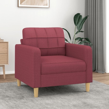 Sillón de tela rojo tinto 60 cm de vidaXL, Sofás - Ref: Foro24-359081, Precio: 140,66 €, Descuento: %