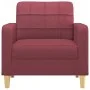 Sillón de tela rojo tinto 60 cm de vidaXL, Sofás - Ref: Foro24-359081, Precio: 138,80 €, Descuento: %