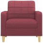 Sillón de tela rojo tinto 60 cm de vidaXL, Sofás - Ref: Foro24-359081, Precio: 140,66 €, Descuento: %