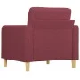 Sillón de tela rojo tinto 60 cm de vidaXL, Sofás - Ref: Foro24-359081, Precio: 138,80 €, Descuento: %