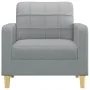 Sillón de tela gris claro 60 cm de vidaXL, Sofás - Ref: Foro24-359075, Precio: 138,94 €, Descuento: %