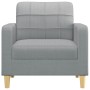 Sillón de tela gris claro 60 cm de vidaXL, Sofás - Ref: Foro24-359075, Precio: 139,80 €, Descuento: %