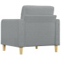 Sillón de tela gris claro 60 cm de vidaXL, Sofás - Ref: Foro24-359075, Precio: 139,80 €, Descuento: %