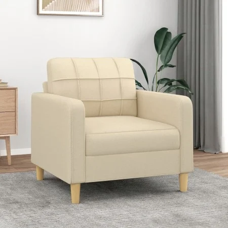 Sillón de tela color crema 60 cm de vidaXL, Sofás - Ref: Foro24-359077, Precio: 138,80 €, Descuento: %