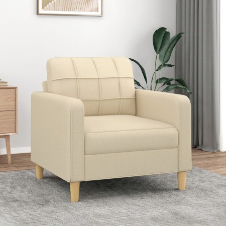 Sillón de tela color crema 60 cm de vidaXL, Sofás - Ref: Foro24-359077, Precio: 140,66 €, Descuento: %
