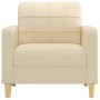 Sillón de tela color crema 60 cm de vidaXL, Sofás - Ref: Foro24-359077, Precio: 140,66 €, Descuento: %