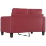 Sofá de 2 plazas de cuero sintético rojo vino 120 cm de vidaXL, Sofás - Ref: Foro24-359115, Precio: 199,06 €, Descuento: %