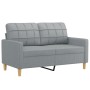 Sofá de 2 plazas de tela gris claro 120 cm de vidaXL, Sofás - Ref: Foro24-359083, Precio: 201,11 €, Descuento: %
