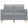 Sofá de 2 plazas de tela gris claro 120 cm de vidaXL, Sofás - Ref: Foro24-359083, Precio: 188,35 €, Descuento: %