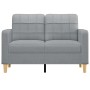 Sofá de 2 plazas de tela gris claro 120 cm de vidaXL, Sofás - Ref: Foro24-359083, Precio: 201,11 €, Descuento: %