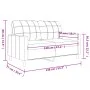 Sofá de 2 plazas de tela gris claro 120 cm de vidaXL, Sofás - Ref: Foro24-359083, Precio: 188,35 €, Descuento: %