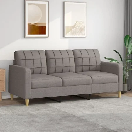 Sofá de 3 plazas de tela gris taupe 180 cm de vidaXL, Sofás - Ref: Foro24-359106, Precio: 257,69 €, Descuento: %