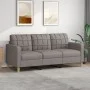 Sofá de 3 plazas de tela gris taupe 180 cm de vidaXL, Sofás - Ref: Foro24-359106, Precio: 257,69 €, Descuento: %