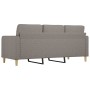 Sofá de 3 plazas de tela gris taupe 180 cm de vidaXL, Sofás - Ref: Foro24-359106, Precio: 260,96 €, Descuento: %