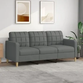 Sofá de 3 plazas de tela gris oscuro 180 cm de vidaXL, Sofás - Ref: Foro24-359100, Precio: 303,89 €, Descuento: %