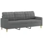 Sofá de 3 plazas de tela gris oscuro 180 cm de vidaXL, Sofás - Ref: Foro24-359100, Precio: 303,89 €, Descuento: %
