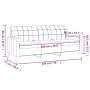 Sofá de 3 plazas de tela gris oscuro 180 cm de vidaXL, Sofás - Ref: Foro24-359100, Precio: 303,89 €, Descuento: %