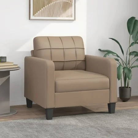 Sillón cuero sintético color capuchino 60 cm de vidaXL, Sofás - Ref: Foro24-359111, Precio: 171,65 €, Descuento: %