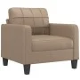 Sillón cuero sintético color capuchino 60 cm de vidaXL, Sofás - Ref: Foro24-359111, Precio: 171,65 €, Descuento: %