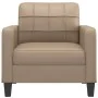 Sillón cuero sintético color capuchino 60 cm de vidaXL, Sofás - Ref: Foro24-359111, Precio: 171,65 €, Descuento: %