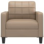 Sillón cuero sintético color capuchino 60 cm de vidaXL, Sofás - Ref: Foro24-359111, Precio: 177,14 €, Descuento: %
