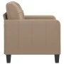 Sillón cuero sintético color capuchino 60 cm de vidaXL, Sofás - Ref: Foro24-359111, Precio: 171,65 €, Descuento: %
