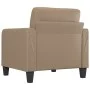 Sillón cuero sintético color capuchino 60 cm de vidaXL, Sofás - Ref: Foro24-359111, Precio: 171,65 €, Descuento: %