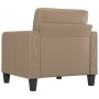 Sillón cuero sintético color capuchino 60 cm de vidaXL, Sofás - Ref: Foro24-359111, Precio: 177,14 €, Descuento: %