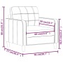 Sillón cuero sintético negro 60 cm de vidaXL, Sofás - Ref: Foro24-359107, Precio: 166,83 €, Descuento: %
