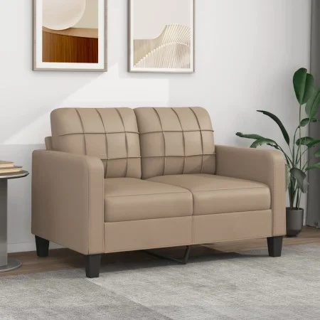 Sofá de 2 plazas de cuero sintético color capuchino 120 cm de vidaXL, Sofás - Ref: Foro24-359116, Precio: 182,76 €, Descuento: %
