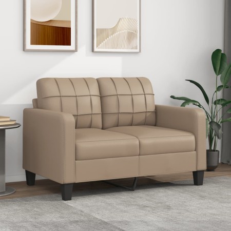 Sofá de 2 plazas de cuero sintético color capuchino 120 cm de vidaXL, Sofás - Ref: Foro24-359116, Precio: 186,72 €, Descuento: %