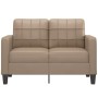Sofá de 2 plazas de cuero sintético color capuchino 120 cm de vidaXL, Sofás - Ref: Foro24-359116, Precio: 186,72 €, Descuento: %