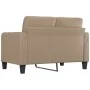 Sofá de 2 plazas de cuero sintético color capuchino 120 cm de vidaXL, Sofás - Ref: Foro24-359116, Precio: 182,76 €, Descuento: %