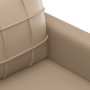 Sofá de 2 plazas de cuero sintético color capuchino 120 cm de vidaXL, Sofás - Ref: Foro24-359116, Precio: 186,72 €, Descuento: %