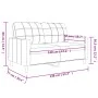 Sofá de 2 plazas de cuero sintético color capuchino 120 cm de vidaXL, Sofás - Ref: Foro24-359116, Precio: 182,76 €, Descuento: %