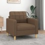 Sillón de tela marrón 60 cm de vidaXL, Sofás - Ref: Foro24-359078, Precio: 140,80 €, Descuento: %