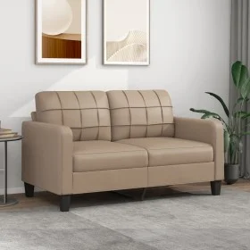 2-seater synthetic leather sofa in cappuccino color, 140 cm. by vidaXL, Sofas - Ref: Foro24-359121, Price: 203,81 €, Discount: %