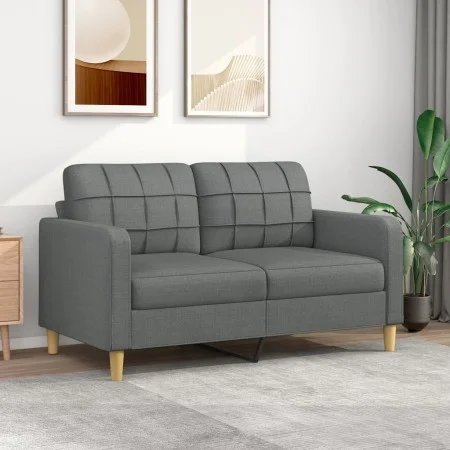 Sofá de 2 plazas de tela gris oscuro 140 cm de vidaXL, Sofás - Ref: Foro24-359092, Precio: 186,07 €, Descuento: %