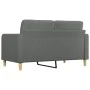 Sofá de 2 plazas de tela gris oscuro 140 cm de vidaXL, Sofás - Ref: Foro24-359092, Precio: 186,07 €, Descuento: %