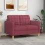 Sofá de 2 plazas de tela rojo tinto 120 cm de vidaXL, Sofás - Ref: Foro24-359089, Precio: 196,26 €, Descuento: %