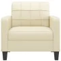 Cremefarbener Kunstledersessel 60 cm von vidaXL, Sofas - Ref: Foro24-359108, Preis: 139,59 €, Rabatt: %