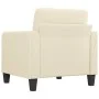 Sillón cuero sintético crema 60 cm de vidaXL, Sofás - Ref: Foro24-359108, Precio: 139,59 €, Descuento: %