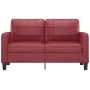 Sofá de 2 plazas de cuero sintético rojo vino 140 cm de vidaXL, Sofás - Ref: Foro24-359120, Precio: 253,98 €, Descuento: %