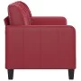 Sofá de 2 plazas de cuero sintético rojo vino 140 cm de vidaXL, Sofás - Ref: Foro24-359120, Precio: 253,98 €, Descuento: %