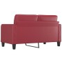Sofá de 2 plazas de cuero sintético rojo vino 140 cm de vidaXL, Sofás - Ref: Foro24-359120, Precio: 259,28 €, Descuento: %