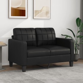 Sofá de 2 plazas de cuero sintético negro 120 cm de vidaXL, Sofás - Ref: Foro24-359112, Precio: 200,09 €, Descuento: %
